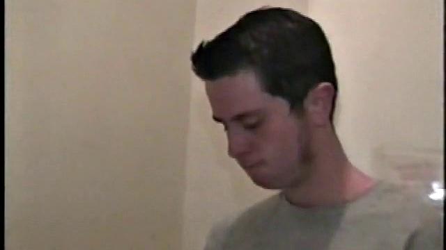 Boy-next-door spreads his new straight porn magazine on top of the washing machine and pulls his cock out of the fly.