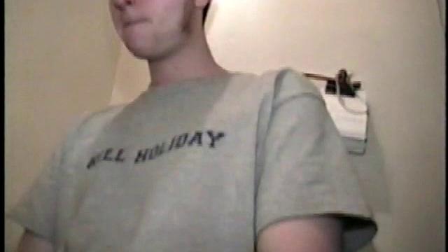 Boy-next-door spreads his new straight porn magazine on top of the washing machine and pulls his cock out of the fly.