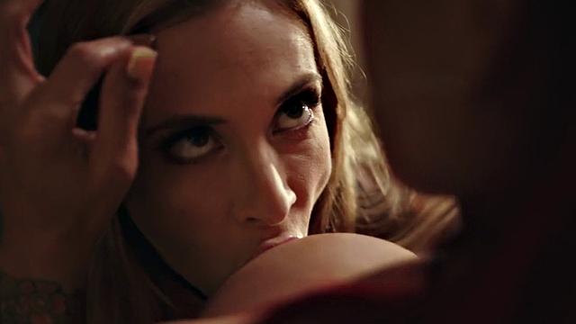 Redhead TS pussyfucks and deepthroats GF