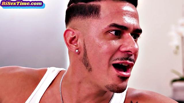 Big-titted babe pussy drilled in bi 3some