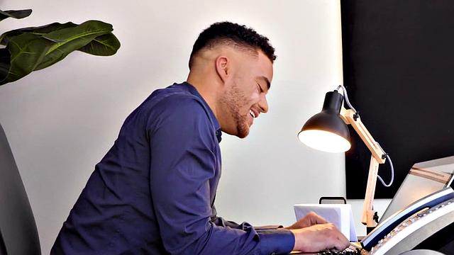 Office stud gets ass licked and barebacked by partner