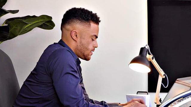 Office stud gets ass licked and barebacked by partner