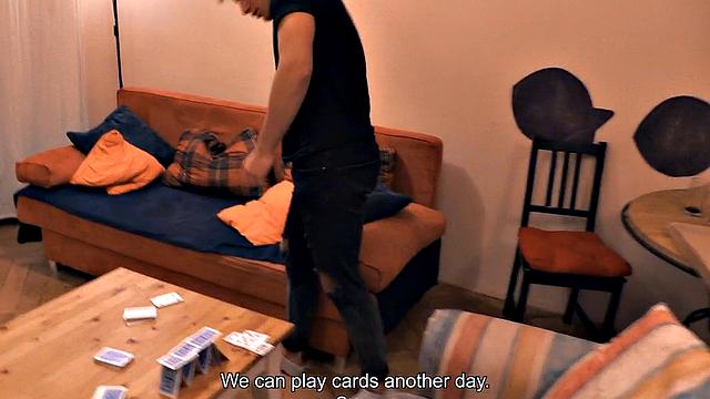 Str8 food delivery stud assfucked in POV to cumshot