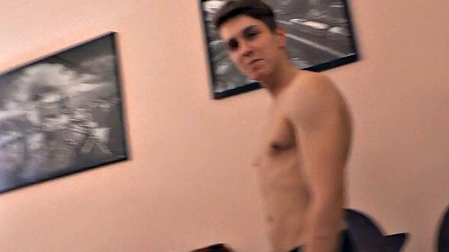 Str8 food delivery stud assfucked in POV to cumshot