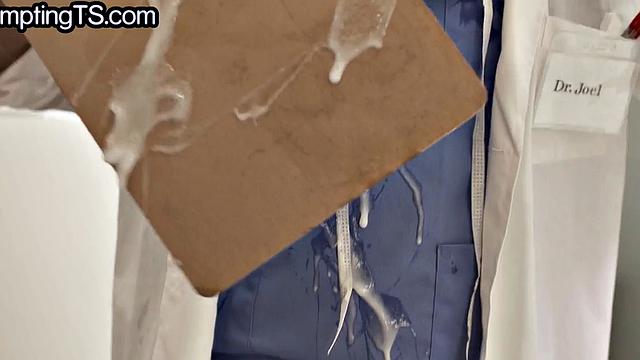 Asian Trans patient fucks doctor after sucking cock