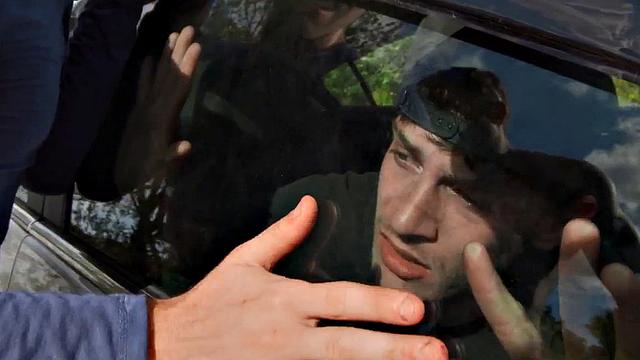 Tattooed gay stud after BJ fucks his BF in the asshole outdoors