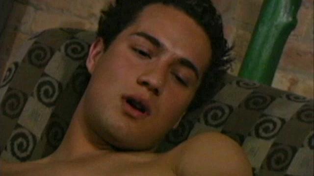 This guy oozes sex, and that's with his clothes on!  We get to watch 18 year old Skyler Vendetti strip naked amd play with himself, and boy does he get into it.