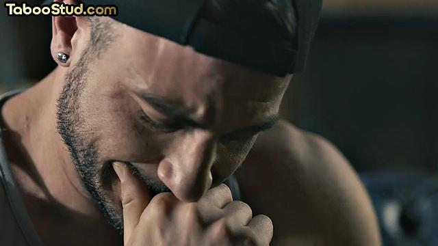 Naughty stud assfucked by muscled man