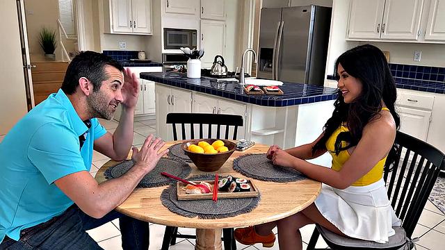 On the Menu: Spit Roasting and Cum-Covered Sushi