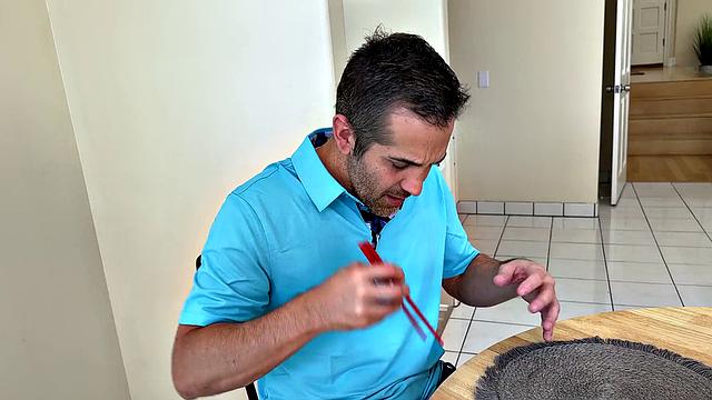 On the Menu: Spit Roasting and Cum-Covered Sushi