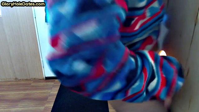 Gloryhole DILF fucked in asshole at home after BJ