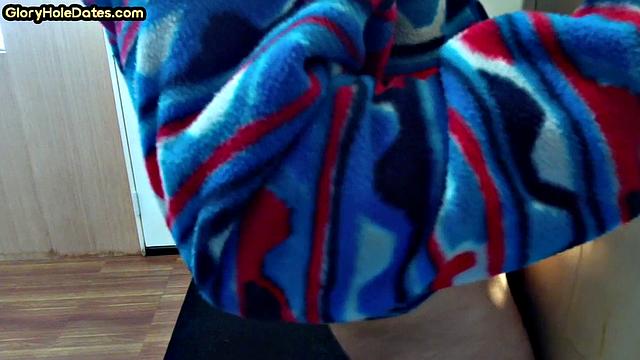 Gloryhole DILF fucked in asshole at home after BJ