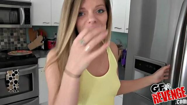 Blonde bombshell Parks gets off with panties, cowgirl & more