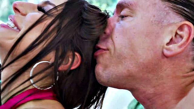 APRIL KNOWS Sexy Brunette April Olsen DP'd & Ass Driven in HOT Anal Series