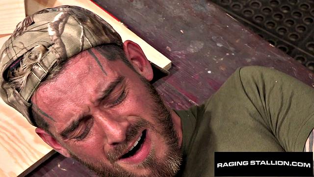 RagingStallion - Tatted Hairy Hunk Gives Facial To Handyman