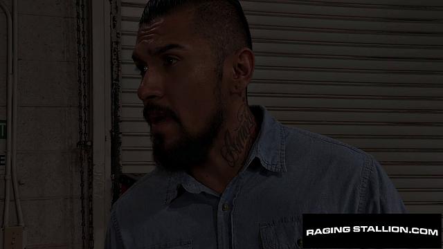 RagingStallion - Tatted Hairy Hunk Gives Facial To Handyman