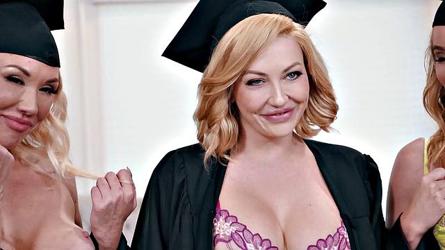 ADULT TIME - Slutty MILFs Reverse Gangbang Nerd Photographer! Charlie Forde, Bunny Madison, MORE