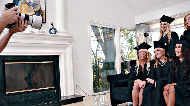 ADULT TIME - Slutty MILFs Reverse Gangbang Nerd Photographer! Charlie Forde, Bunny Madison, MORE