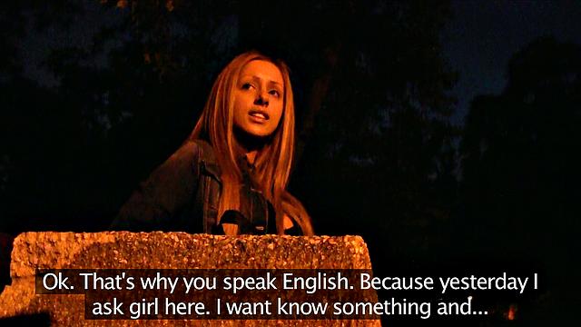 Brunette's Big Tits Make Him Horny