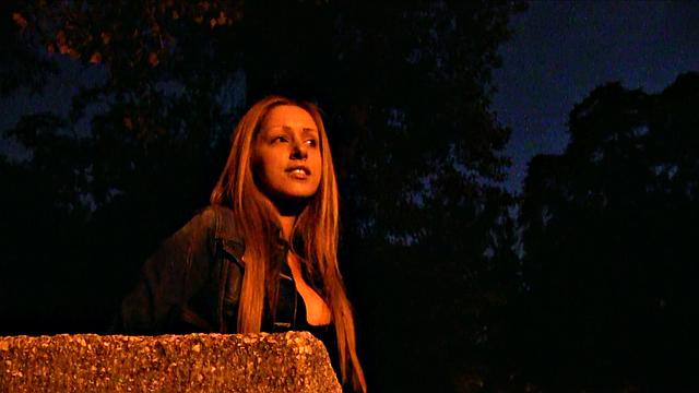 Brunette's Big Tits Make Him Horny