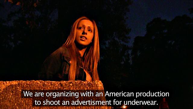 Brunette's Big Tits Make Him Horny