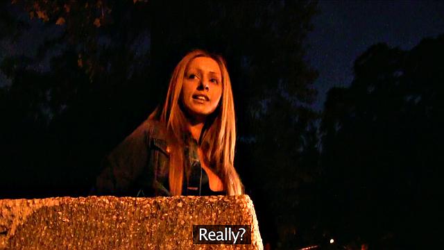 Brunette's Big Tits Make Him Horny