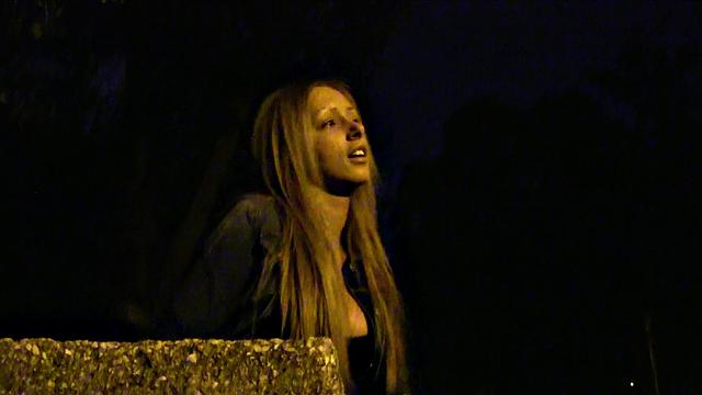 Brunette's Big Tits Make Him Horny