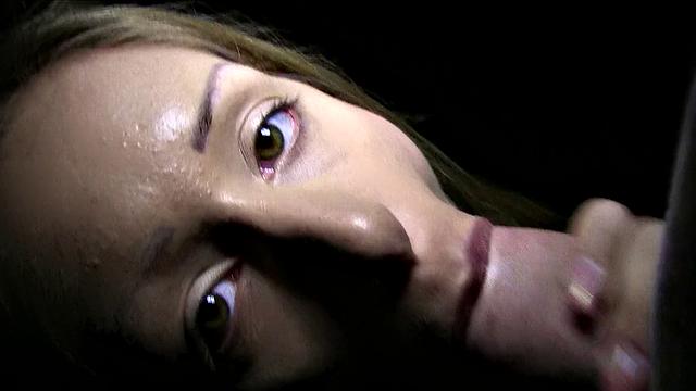 Brunette's Big Tits Make Him Horny