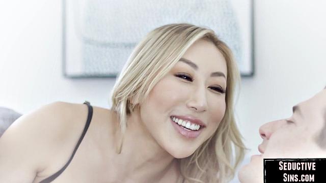 Stunning Asian babe banged by guy