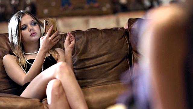 Petite Blonde Coco Lovelock Wildly Fucks Her Hot Maid Kylie Rocket