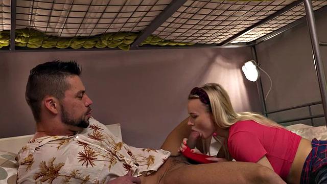 Big-titted hostel bae drilled by roommate