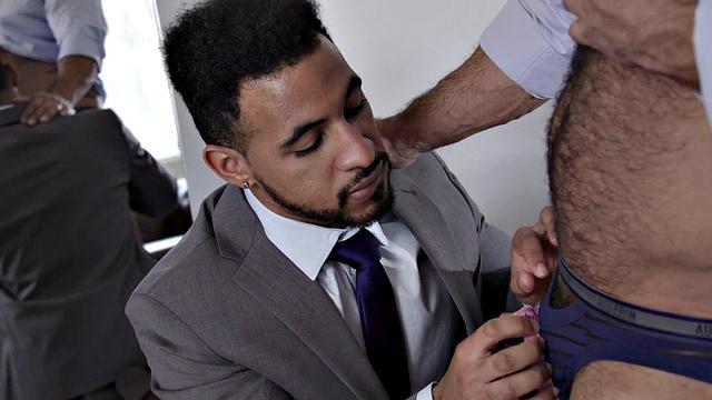 Ethnic Black bottom assfucked by BF while wanking