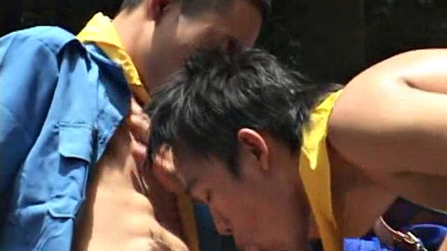 Asian scout rimmed and sucked off by before anal