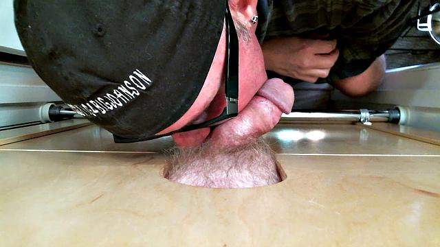 Married Guy Throat Fucks Me Through The Gloryhole
