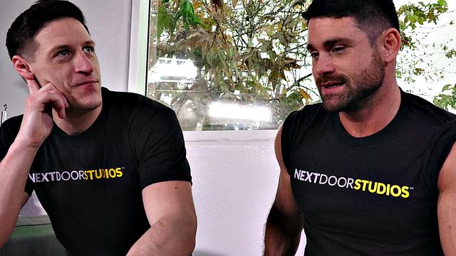 Sturdy top raw drills hunk in doggystyle