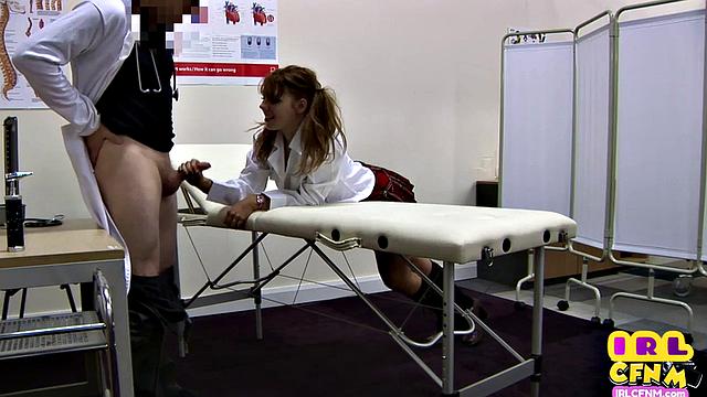 College uniform teen 3some fucked at doctor's infirmary