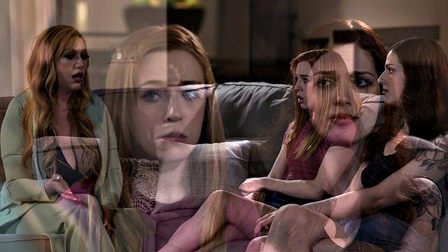 GIRLSWAY - Horny Stepsisters Have Threesome With Stacked Stepmom Lauren Phillips