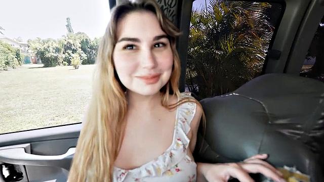 Picked up stud bangs gay ass in outdoor van for cash