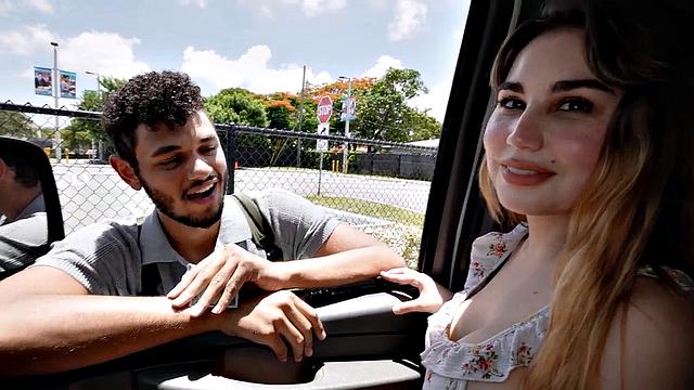 Picked up stud bangs gay ass in outdoor van for cash