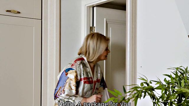 SHAME4K. Woman has tight shaved pussy student uses in the bedroom