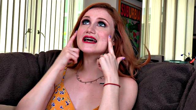 Deepthroat 21yo redhead spoils dick with her wet mouth