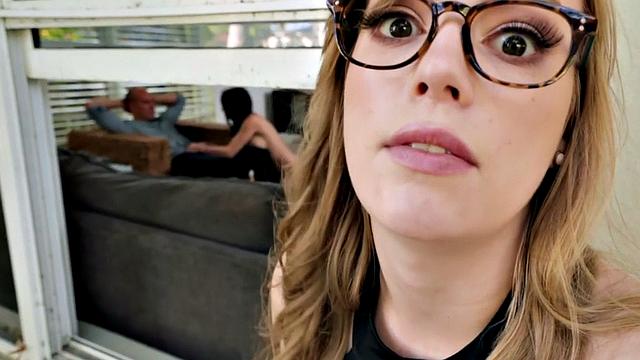 Cheated blonde shares hubby with babe in kinky trio