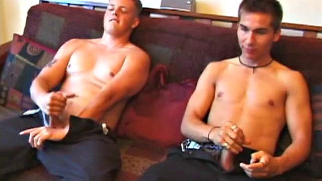 Brock and Law take turns sucking thick cock and savor every inch