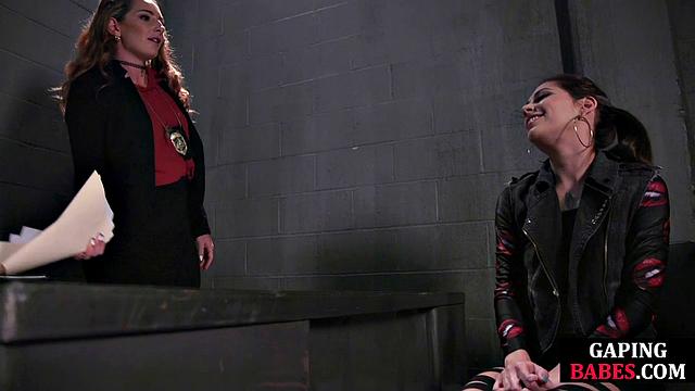 Dungeon lesbian anal play