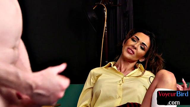 CFNM college voyeur teasing teacher while he masturbates