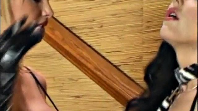 BDSM lesbians with smoking party trick