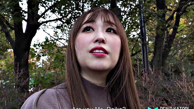 Naughty Reiko Katori is a girl looking to be a JAV model