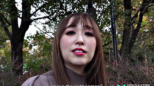 Naughty Reiko Katori is a girl looking to be a JAV model