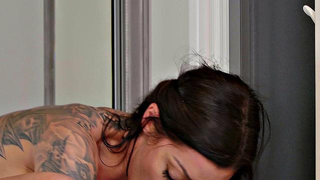 Satisfy Your Craving for Pussy and Licking with This Brunette and Blonde Lesbian in the Bathroom