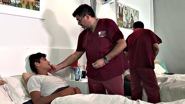 Latin twink bareback fucks mature after blowjob